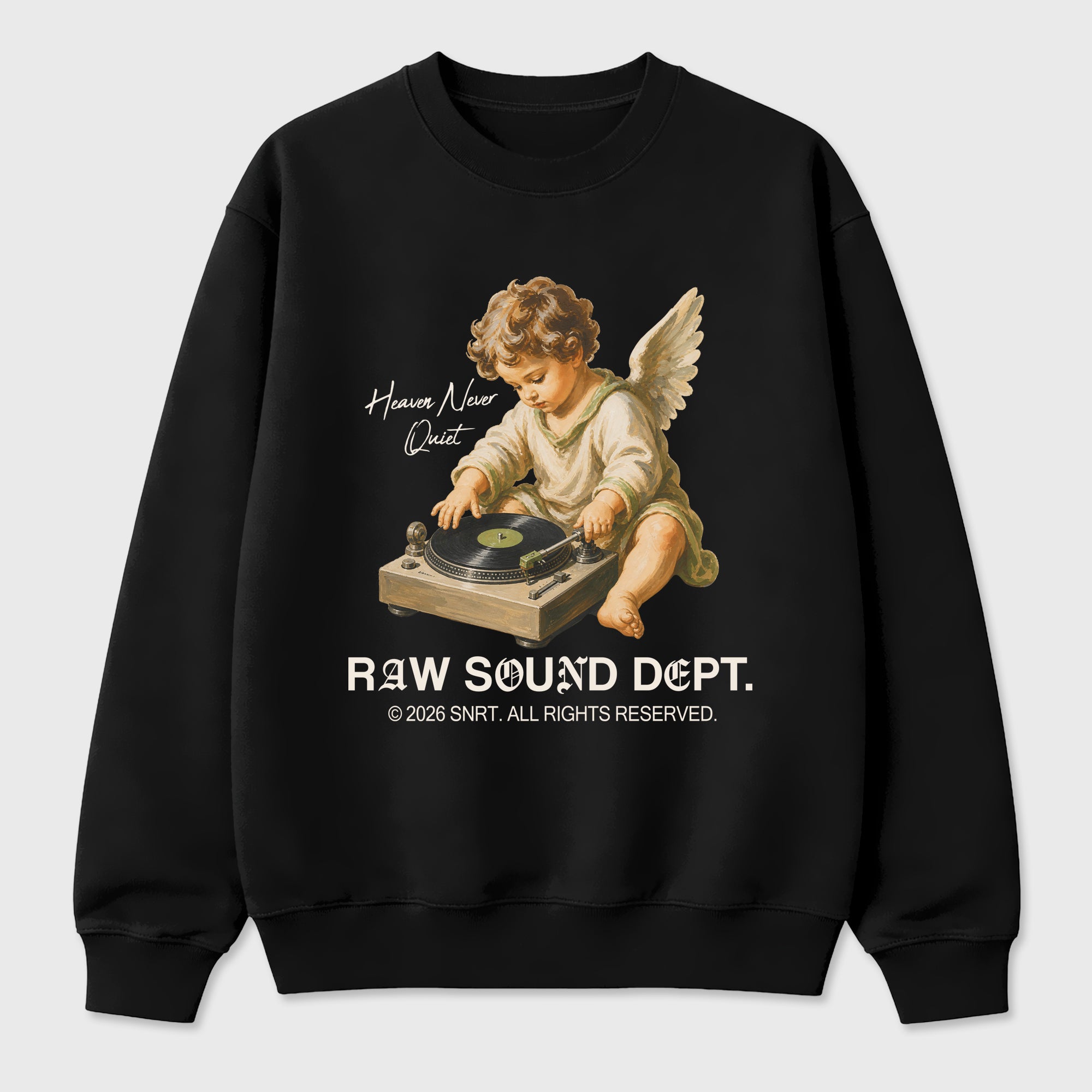 Raw Sound Dept Graphic T-Shirt featuring original streetwear artwork designed to match the Air Jordan 1 Love Letter. Black 2 Graphic Tee.