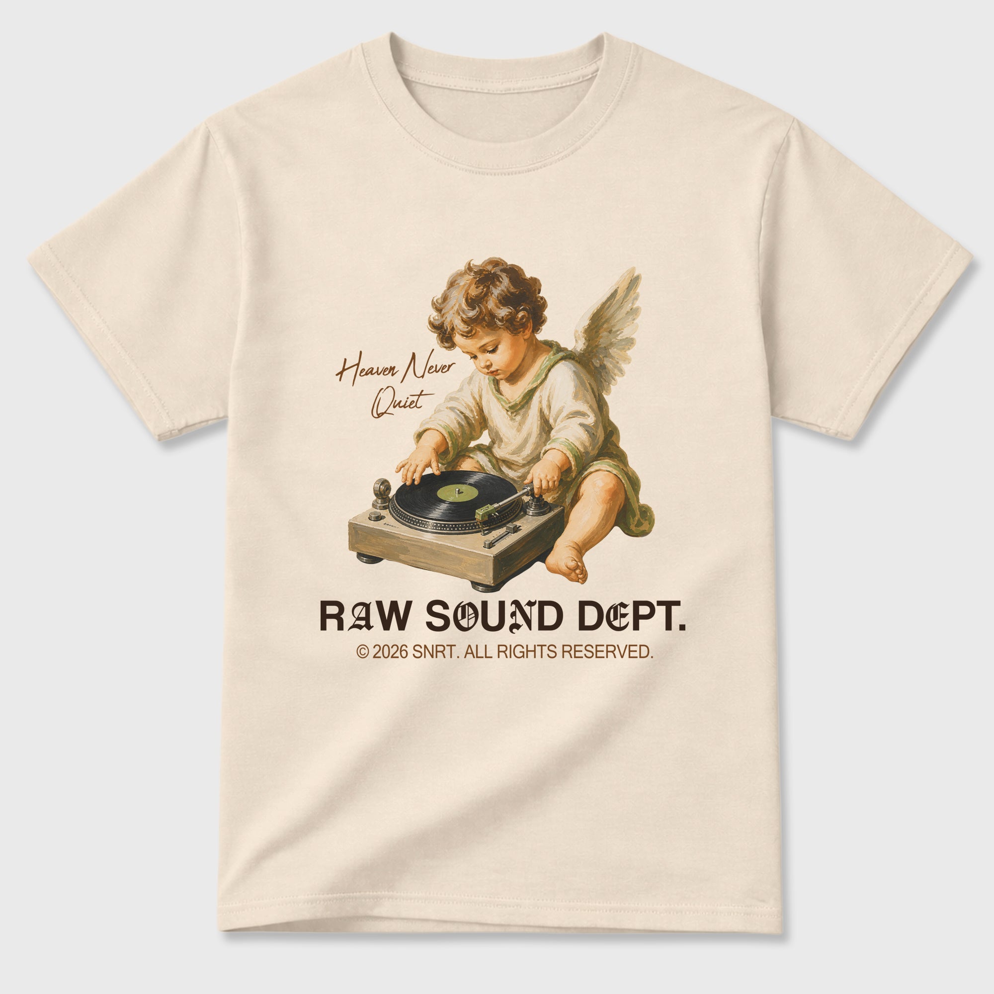 Raw Sound Dept Graphic T-Shirt featuring original streetwear artwork designed to match the Air Jordan 1 Love Letter. Natural 2 Graphic T-Shirt.