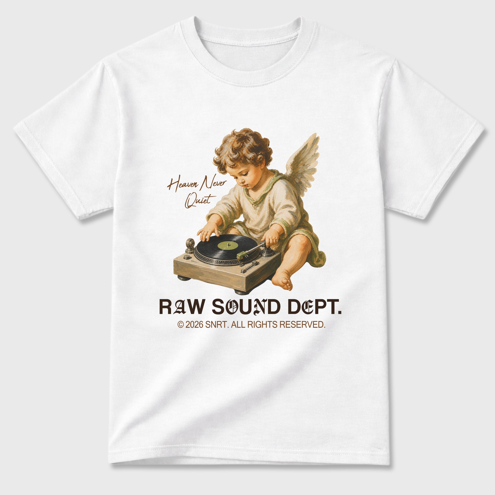 Raw Sound Dept Graphic T-Shirt featuring original streetwear artwork designed to match the Air Jordan 1 Love Letter. White 2 Graphic T-Shirt.
