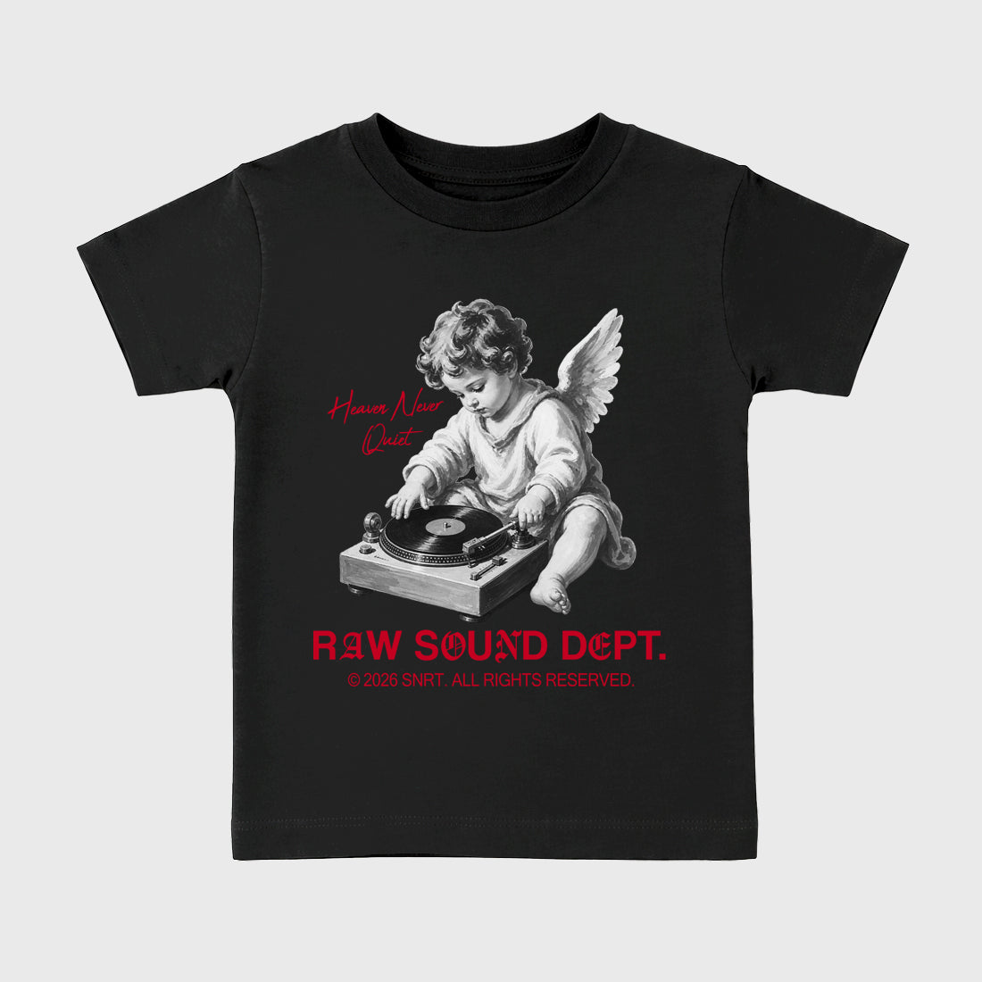 Sneaker match tees – Sneaker Tees To Match Air Jordan 12 Bloodline Shoes – Raw Sound Dept Kids T-Shirt Black 2