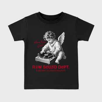 Sneaker match tees – Sneaker Tees To Match Air Jordan 12 Bloodline Shoes – Raw Sound Dept Kids T-Shirt Black 2
