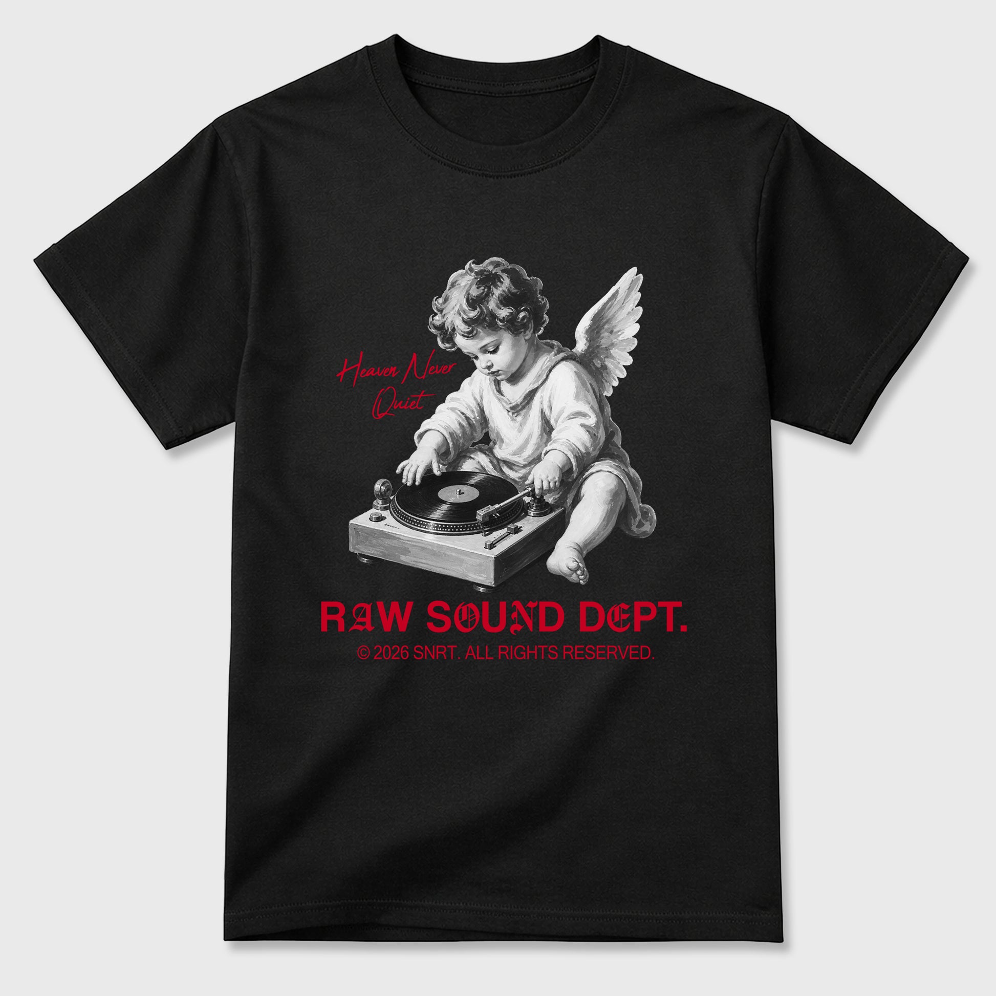 Sneaker match tees – Sneaker Tees To Match Air Jordan 12 Bloodline Shoes – Raw Sound Dept Tee Black 2