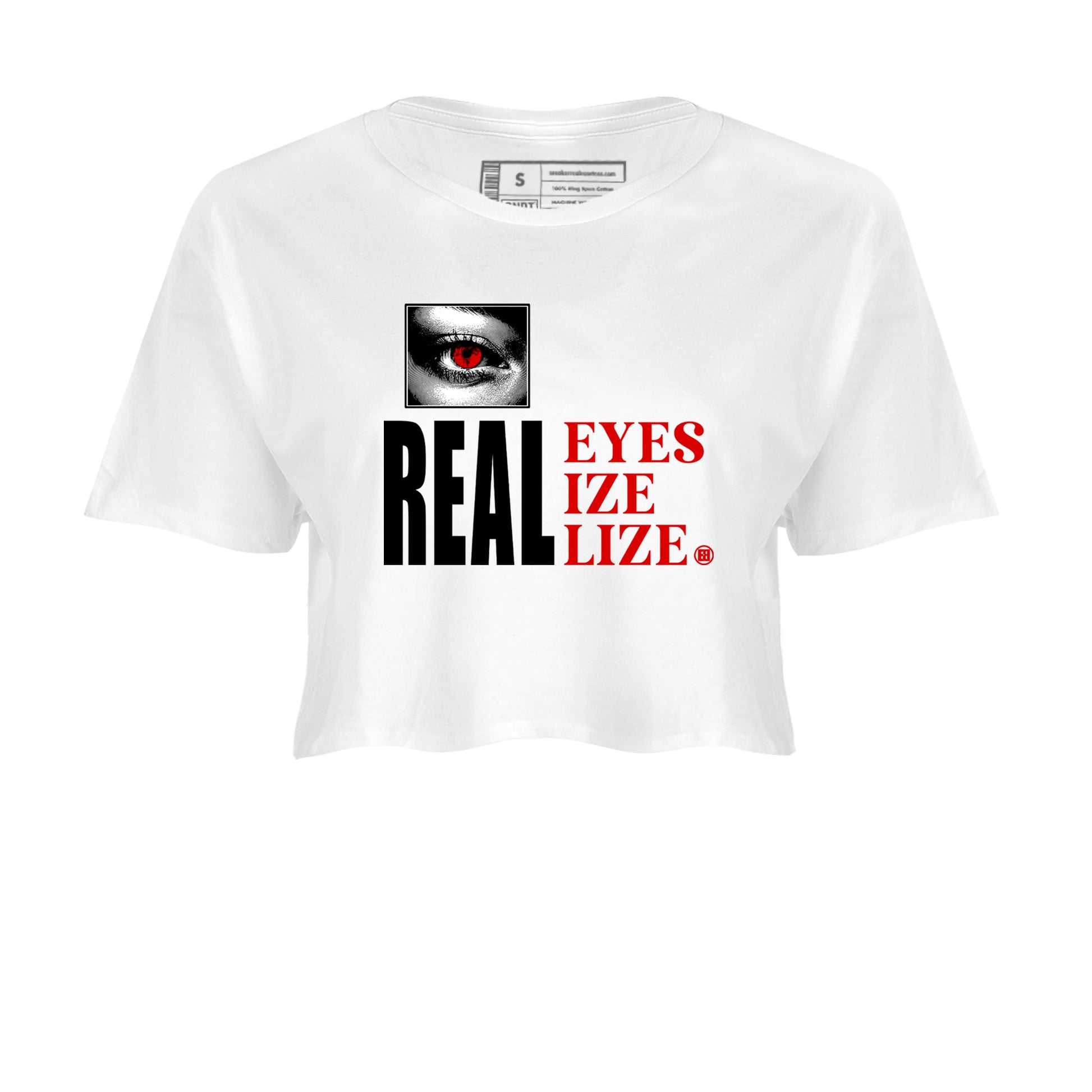 1s Black Toe shirts to match jordans Real Eyes best t shirts to wear with jordans Air Jordan 1 High OG Black Toe match shoes to clothes SNRT Sneaker Tees unisex cotton White 2 crop tee