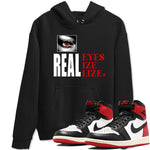 1s Black Toe shirts to match jordans Real Eyes best t shirts to wear with jordans Air Jordan 1 High OG Black Toe match shoes to clothes SNRT Sneaker Tees unisex cotton Black 1 shirts