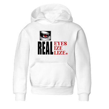 1s Black Toe shirts to match jordans Real Eyes best t shirts to wear with jordans Air Jordan 1 High OG Black Toe match shoes to clothes SNRT Sneaker Tees Youth Baby White 2 tee