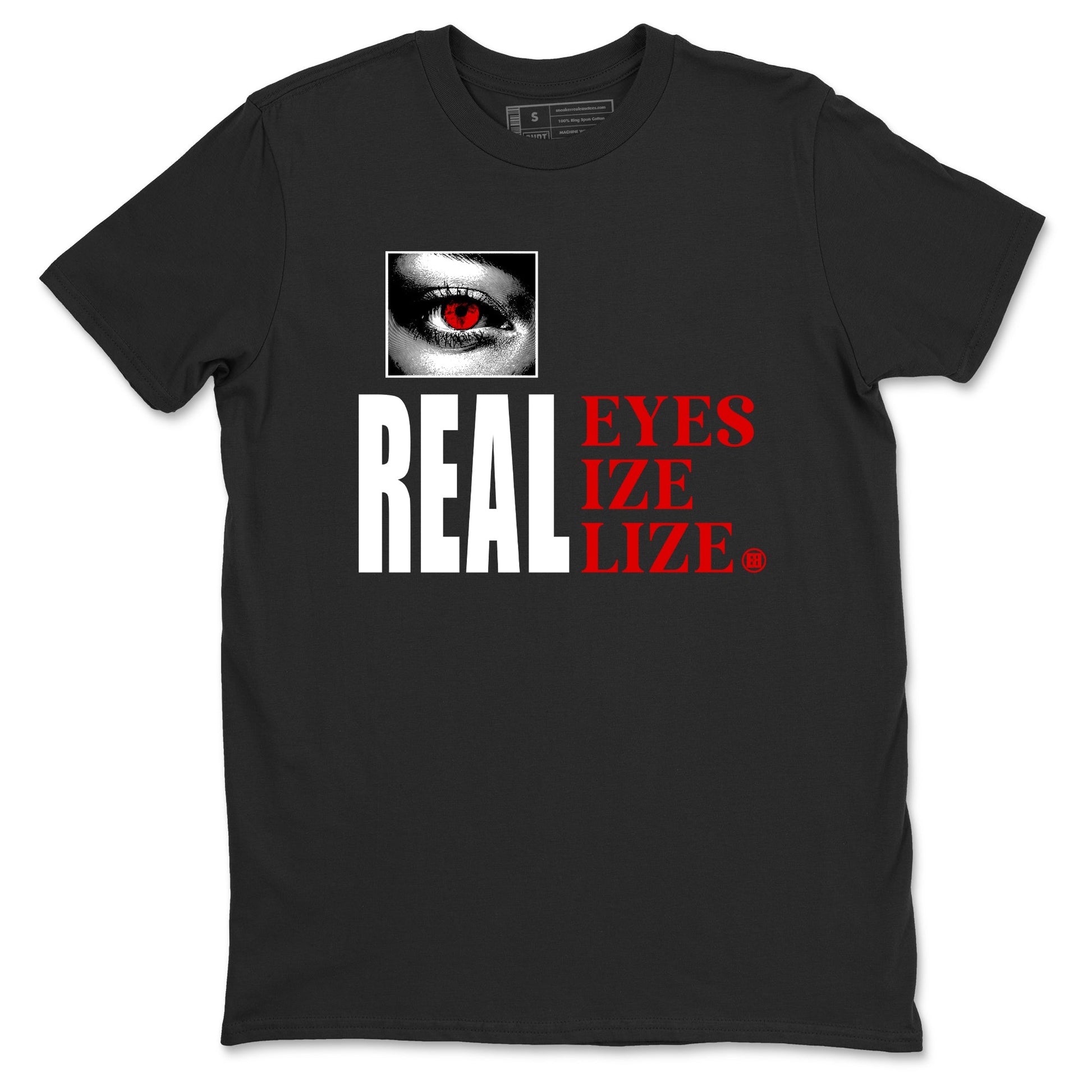 1s Black Toe shirts to match jordans Real Eyes best t shirts to wear with jordans Air Jordan 1 High OG Black Toe match shoes to clothes SNRT Sneaker Tees unisex cotton Black 2 shirts