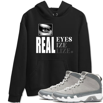9s Cool Grey shirts to match jordans Real Eyes best t shirts to wear with jordans Air Jordan 9 Retro Cool Grey match shoes to clothes SNRT Sneaker Tees unisex cotton Black 1 shirts
