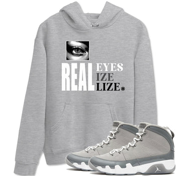 9s Cool Grey shirts to match jordans Real Eyes best t shirts to wear with jordans Air Jordan 9 Retro Cool Grey match shoes to clothes SNRT Sneaker Tees unisex cotton Heather Grey 1 shirts