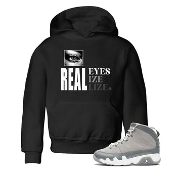 9s Cool Grey shirts to match jordans Real Eyes best t shirts to wear with jordans Air Jordan 9 Retro Cool Grey match shoes to clothes SNRT Sneaker Tees Youth Baby Black 1 tee