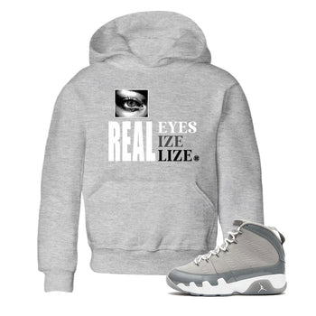 9s Cool Grey shirts to match jordans Real Eyes best t shirts to wear with jordans Air Jordan 9 Retro Cool Grey match shoes to clothes SNRT Sneaker Tees Youth Baby Heather Grey 1 tee