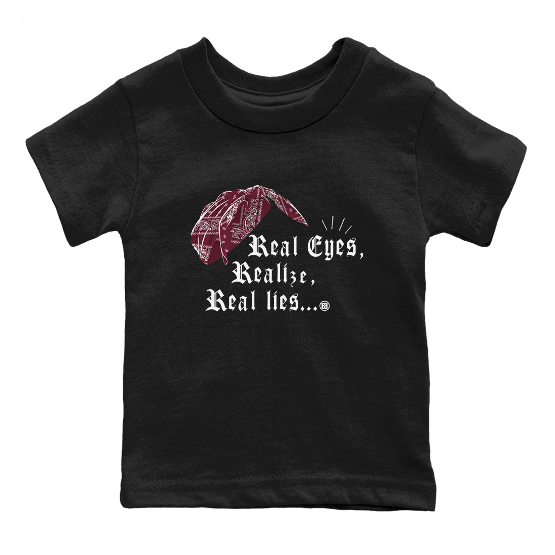 Air Jordan 1 High OG Metallic Burgundy shirts to match jordans Real Eyes Realize Real Lies sneaker match tees Air Jordan 1 Metallic Burgundy SNRT Sneaker Tees streetwear brand Baby and Youth Black 2 cotton tee
