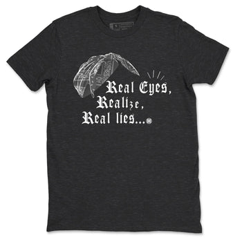 12s Black Wolf Grey shirts to match jordans Real Eyes Realize Real Lies sneaker match tees Air Jordan 12 Barons SNRT Sneaker Release Tees unisex cotton Charcoal Heather 2 crew neck shirts