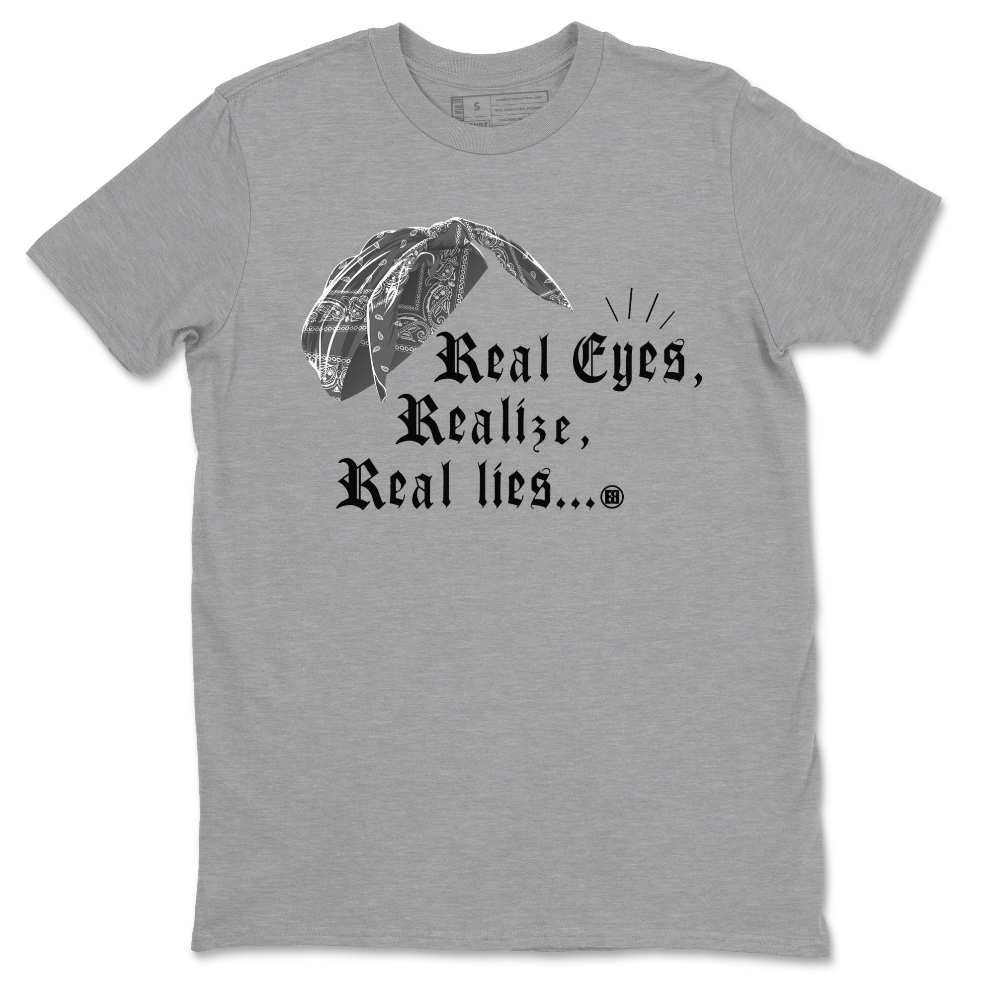 12s Black Wolf Grey shirts to match jordans Real Eyes Realize Real Lies sneaker match tees Air Jordan 12 Barons SNRT Sneaker Release Tees unisex cotton Heather Grey 2 crew neck shirts