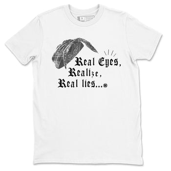 12s Black Wolf Grey shirts to match jordans Real Eyes Realize Real Lies sneaker match tees Air Jordan 12 Barons SNRT Sneaker Release Tees unisex cotton White 2 crew neck shirts