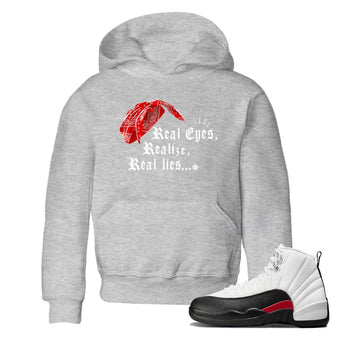 12s Taxi Flip shirt to match jordans Real Eyes Realize Real Lies sneaker tees Air Jordan 12 Taxi Flip SNRT sneaker release tees baby toddler Heather Grey 1 cotton Shirt