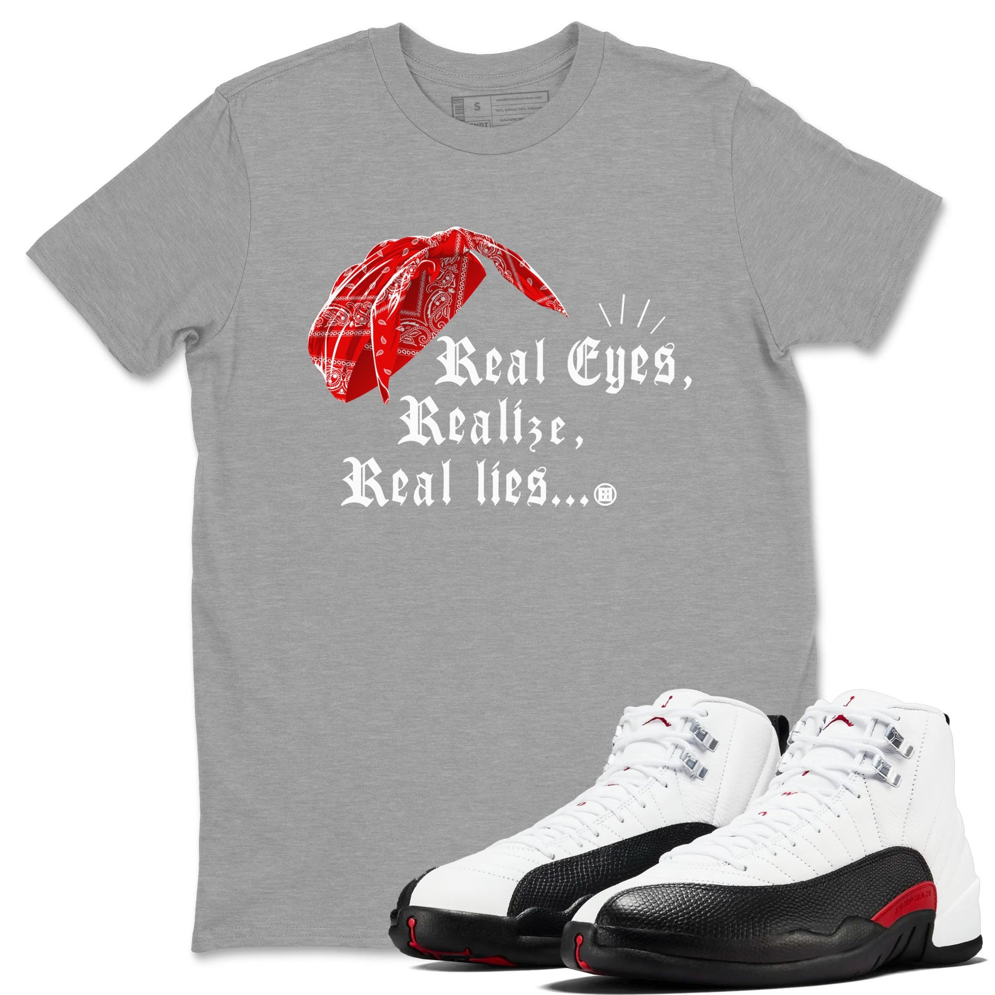 12s Taxi Flip shirt to match jordans Real Eyes Realize Real Lies sneaker tees Air Jordan 12 Taxi Flip SNRT Sneaker Release Tees unisex cotton Heather Grey 1 crew neck shirt