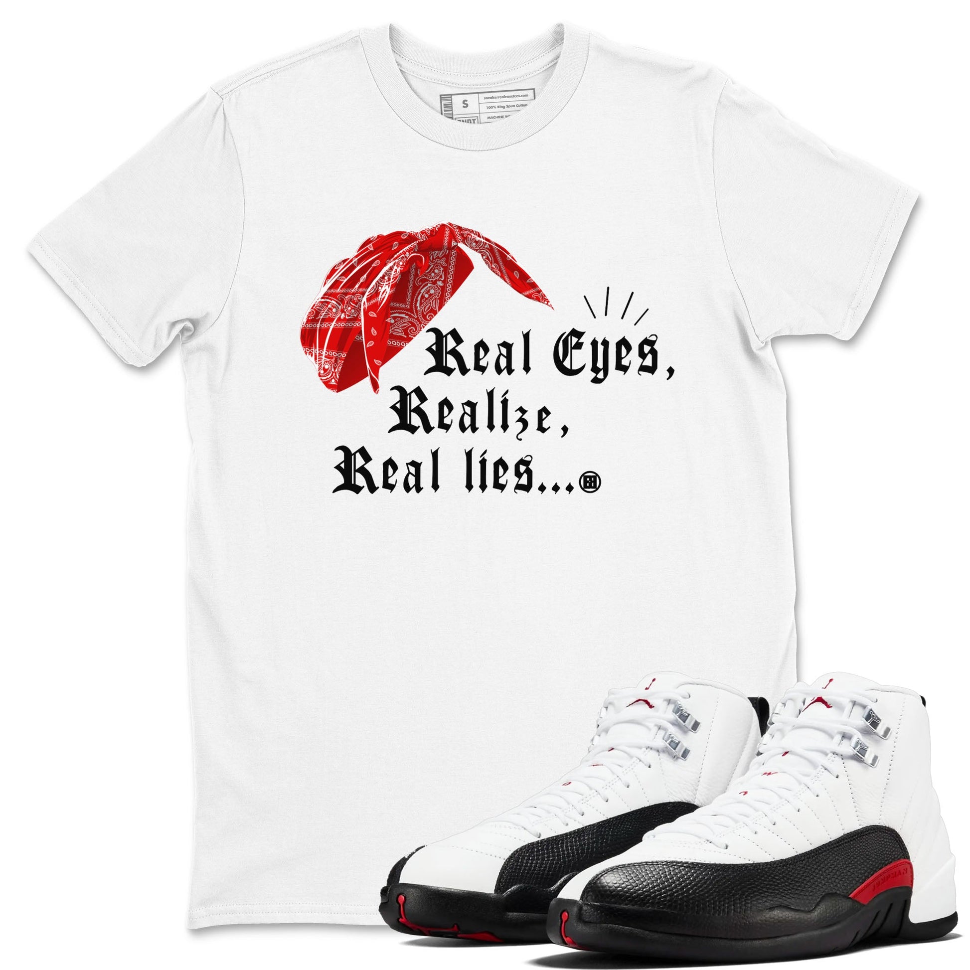 12s Taxi Flip shirt to match jordans Real Eyes Realize Real Lies sneaker tees Air Jordan 12 Taxi Flip SNRT Sneaker Release Tees unisex cotton White 1 crew neck shirt