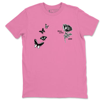 Sneaker match tees – Sneaker Tees To Match Air Jordan 4 Pink Thunder Shoes – Real Love Tee Bubble Gum 2