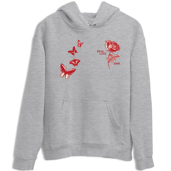 Sneaker match tees – Sneaker Tees To Match Air Jordan 4 Valentines Day Shoes – Real Love Tee Heather Grey 2