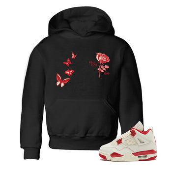 Sneaker match tees – Sneaker Tees To Match Air Jordan 4 Valentines Day Shoes – Real Love Kids T-Shirt Black 1