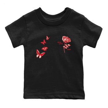 Sneaker match tees – Sneaker Tees To Match Air Jordan 4 Valentines Day Shoes – Real Love Kids T-Shirt Black 2