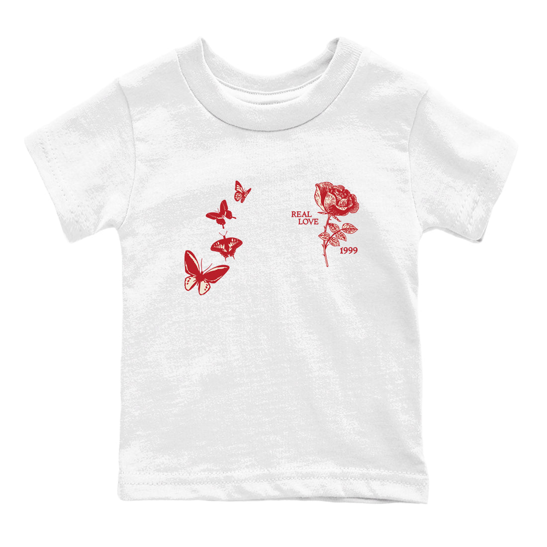 Sneaker match tees – Sneaker Tees To Match Air Jordan 4 Valentines Day Shoes – Real Love Kids T-Shirt White 2