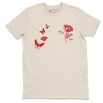 Sneaker match tees – Sneaker Tees To Match Air Jordan 4 Valentines Day Shoes – Real Love Tee Natural 2