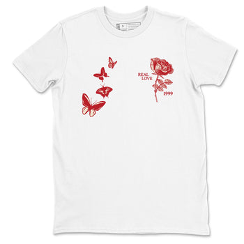 Sneaker match tees – Sneaker Tees To Match Air Jordan 4 Valentines Day Shoes – Real Love Tee White 2