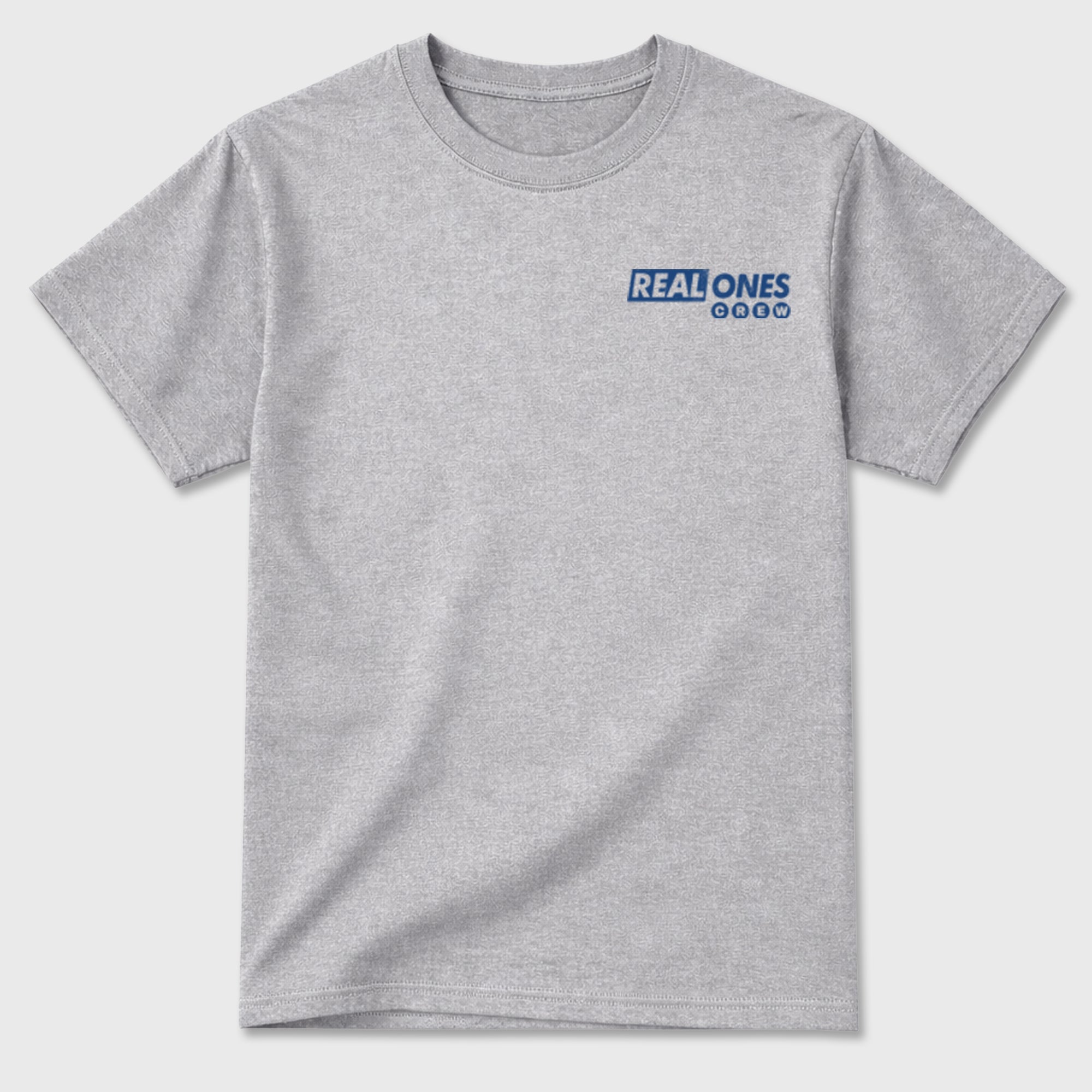 Real Ones Crew Graphic T-Shirt featuring original streetwear artwork designed to match the . Heather Grey Graphic T-Shirt.