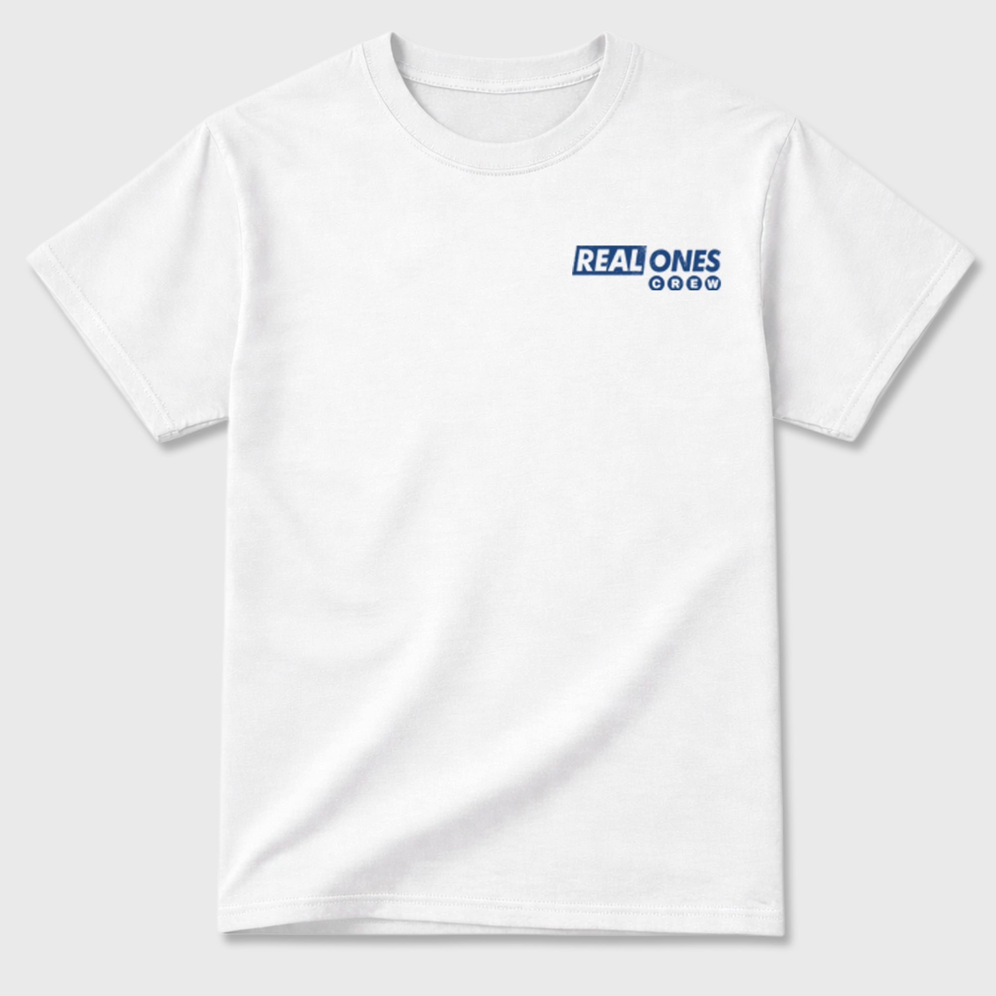 Real Ones Crew Graphic T-Shirt featuring original streetwear artwork designed to match the . White Graphic T-Shirt.