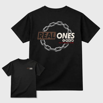Real Ones Crew sneaker match t-shirt styled to complete your fit with the 3s World's Best Dad, shown in Black.