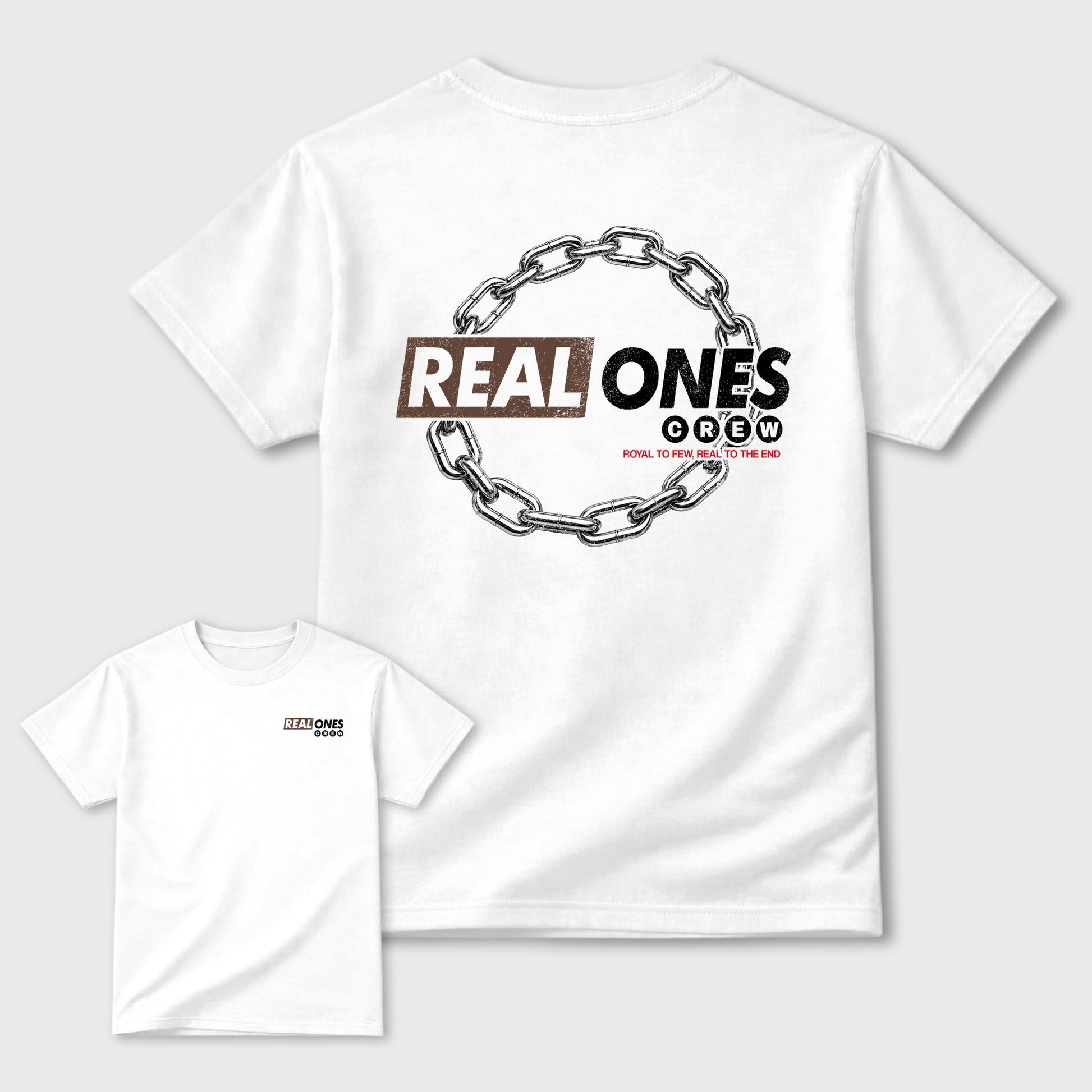 Real Ones Crew sneaker match t-shirt styled to complete your fit with the 3s World's Best Dad, shown in White.