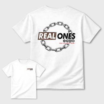 Real Ones Crew sneaker match t-shirt styled to complete your fit with the 3s World's Best Dad, shown in White.