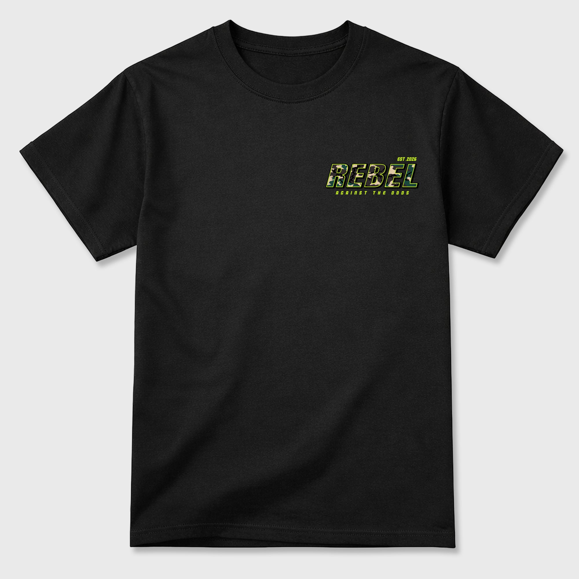 Rebel Graphic T-Shirt featuring original streetwear artwork designed to match the . Black Graphic T-Shirt.
