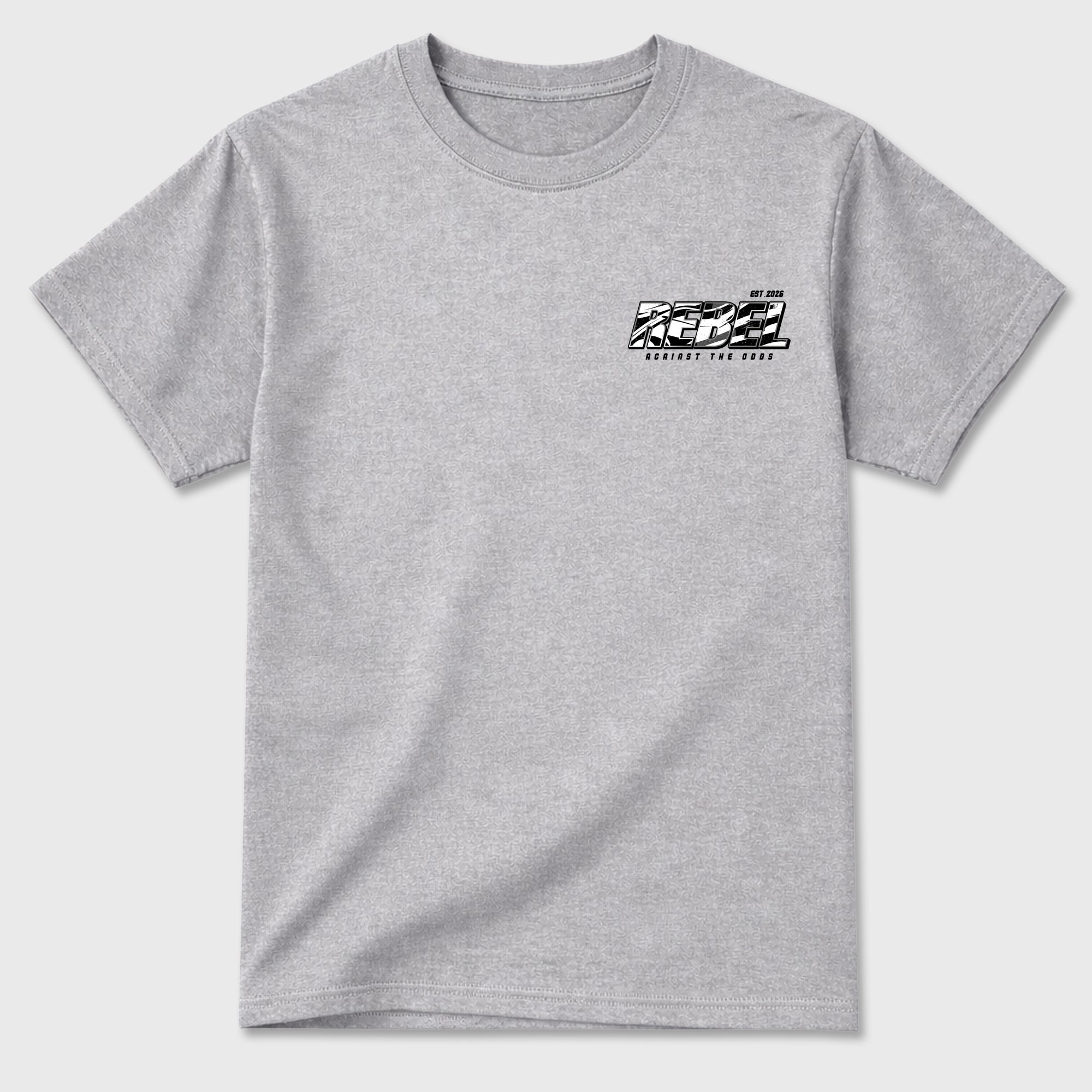 Rebel Graphic T-Shirt featuring original streetwear artwork designed to match the . Heather Grey Graphic T-Shirt.