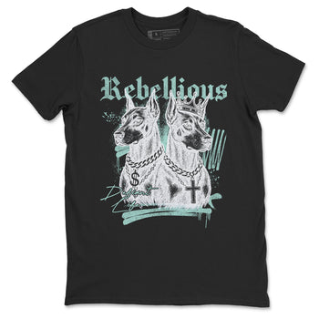Rebellious sneaker match t-shirt styled to complete your fit with the Air Jordan 11 Igloo sneakers, shown in Black 2.