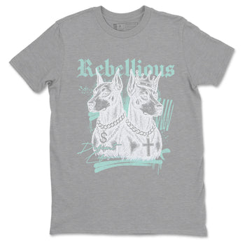 Rebellious sneaker match t-shirt styled to complete your fit with the Air Jordan 11 Igloo sneakers, shown in Heather Grey 2.