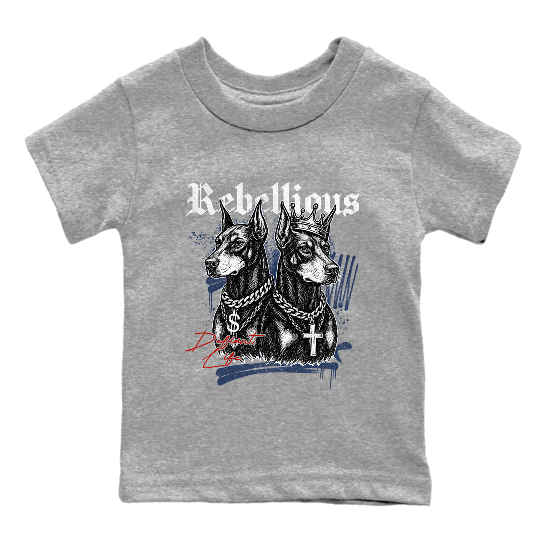 Sneaker match tees – Sneaker Tees To Match Air Jordan 11 Rare Air Shoes – Rebellious Kids T-Shirt Heather Grey 2