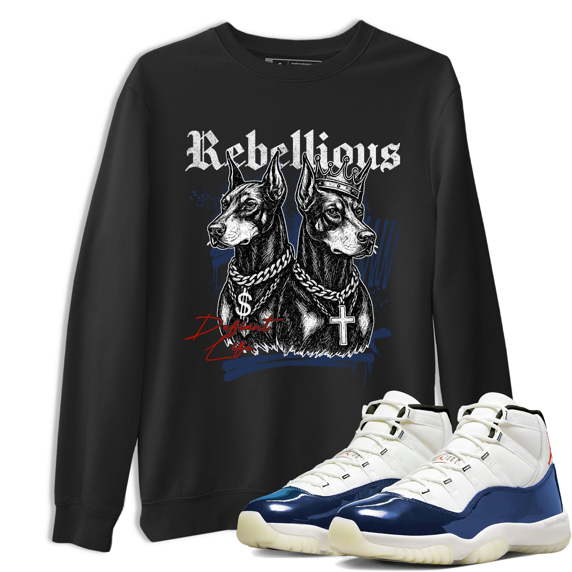 Sneaker match tees – Sneaker Tees To Match Air Jordan 11 Rare Air Shoes – Rebellious Tee Black 1