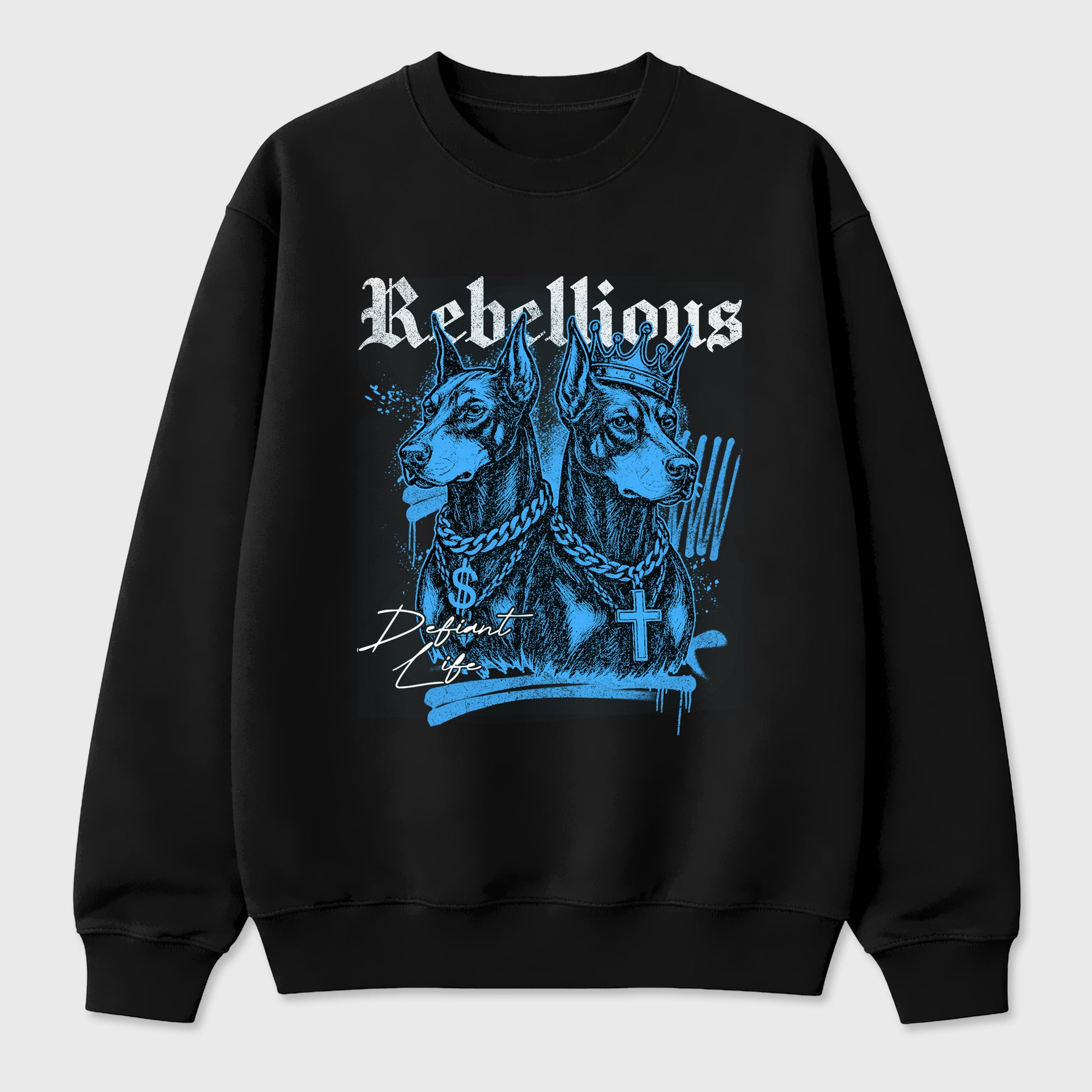 Sneaker match tees – Sneaker Tees To Match Air Jordan 14 University Blue Shoes – Rebellious Tee Black 2