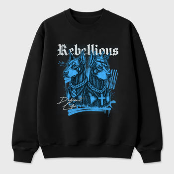 Sneaker match tees – Sneaker Tees To Match Air Jordan 14 University Blue Shoes – Rebellious Tee Black 2