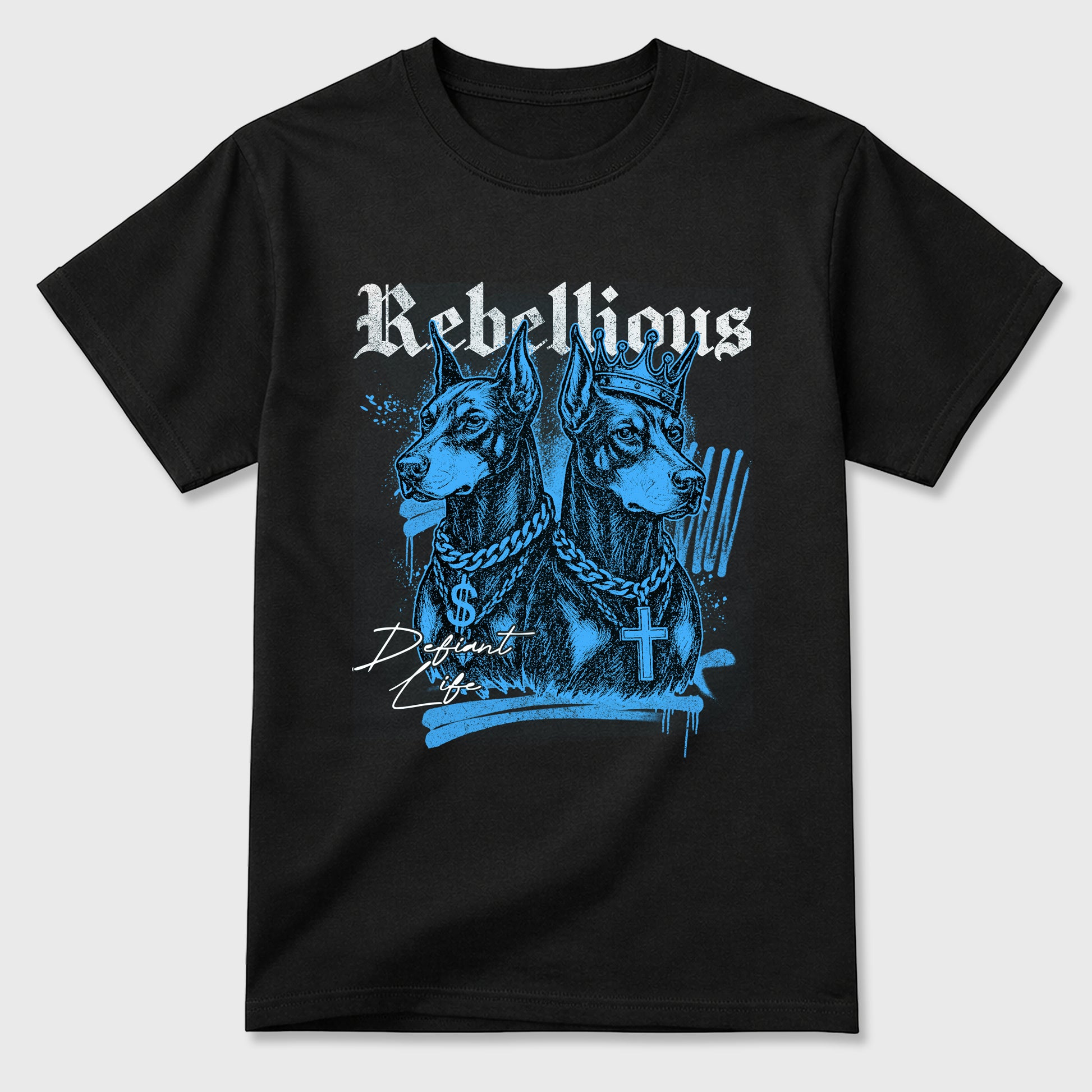 Sneaker match tees – Sneaker Tees To Match Air Jordan 14 University Blue Shoes – Rebellious Tee Black 2