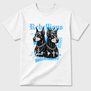 Sneaker match tees – Sneaker Tees To Match Air Jordan 14 University Blue Shoes – Rebellious Tee White 2