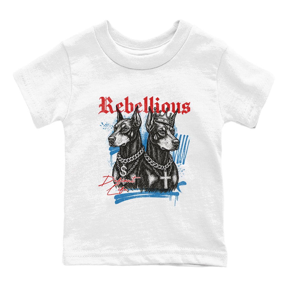 Rebellious baby and kids t-shirt crafted for little sneakerheads to shine with the Air Jordan 3 Rare Air sneakers, displayed in White 2.