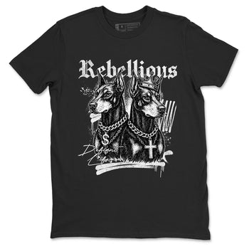 Sneaker Threads – Sneaker Tees To Match Air Jordan 4 Black Cat – Rebellious Graphic Tee Black 2. Perfect for Jordan releases 2025 colorways.