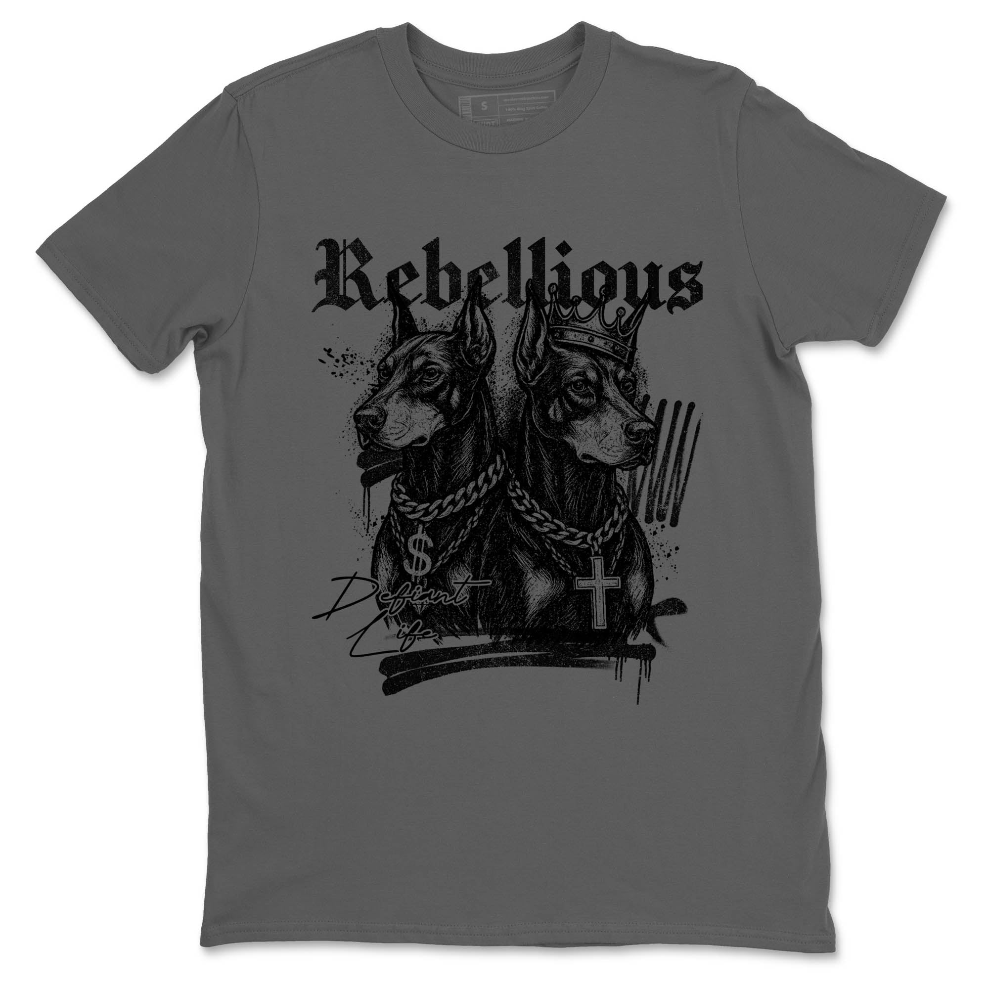 Best Sneakerfit graphic tee – Sneaker Tees To Match Air Jordan 4 Retro Black Cat Sneakers – Rebellious Tee Cool Grey 2