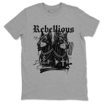 Best Sneakerfit graphic tee – Sneaker Tees To Match Air Jordan 4 Retro Black Cat Sneakers – Rebellious Tee Heather Grey 2