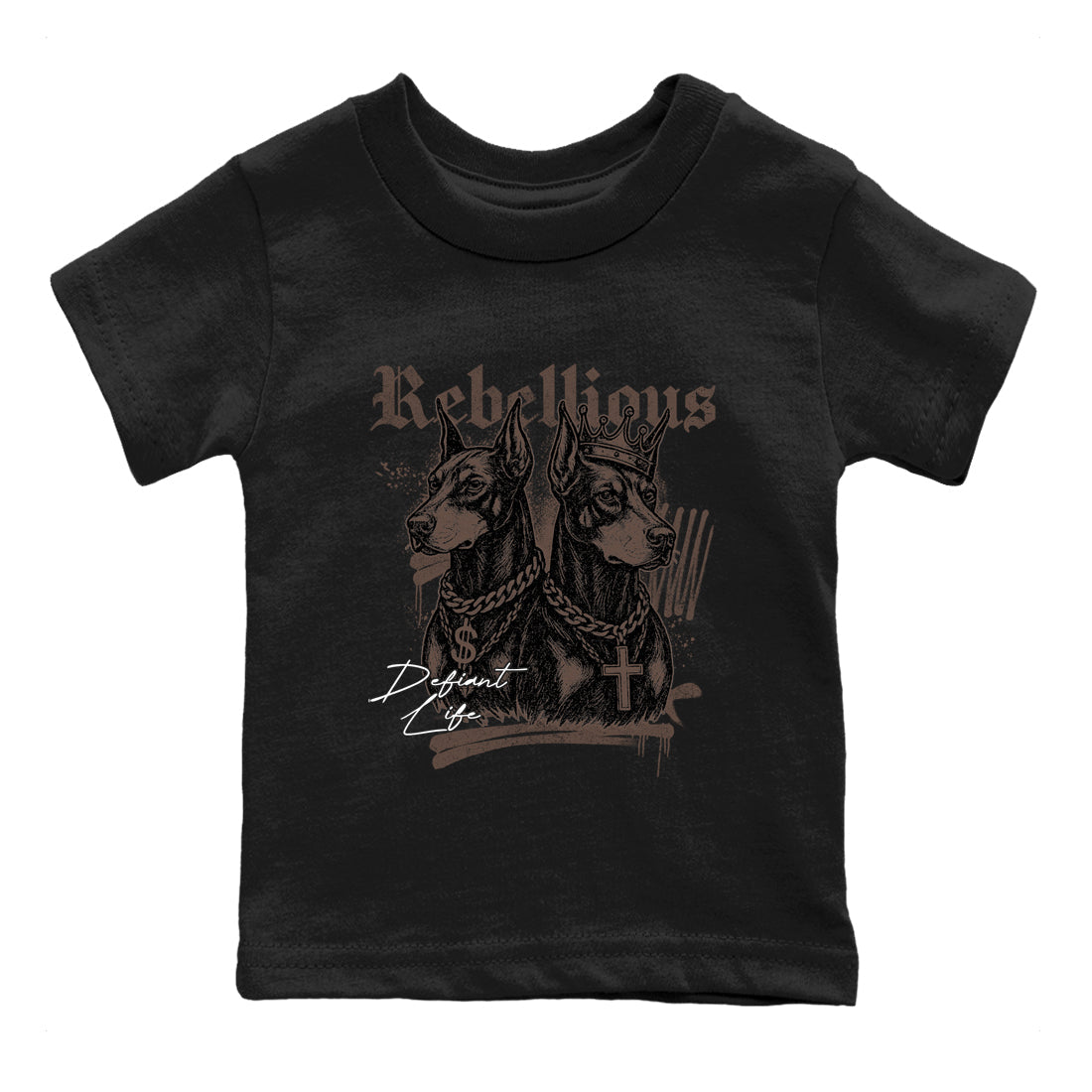 Sneaker match tees – Sneaker Tees To Match Air Jordan 4 Cave Stone Shoes – Rebellious Kids T-Shirt Black 2