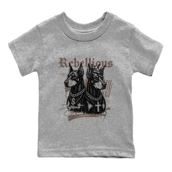 Sneaker match tees – Sneaker Tees To Match Air Jordan 4 Cave Stone Shoes – Rebellious Kids T-Shirt Heather Grey 2