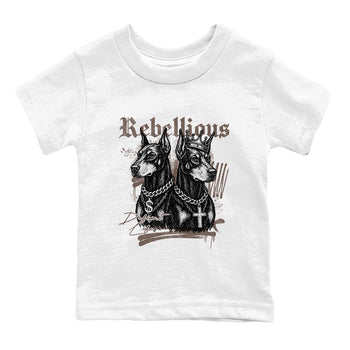 Sneaker match tees – Sneaker Tees To Match Air Jordan 4 Cave Stone Shoes – Rebellious Kids T-Shirt White 2